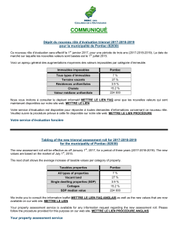 communiqu&eacute; - MRC des Collines-de