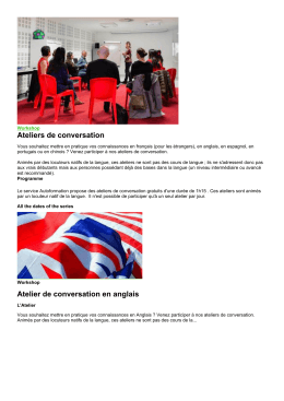 Ateliers de conversation