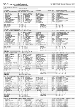 R3 - DEAUVILLE - Samedi 07 Janvier 2017