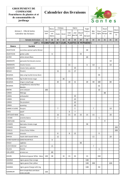 DQE Santes calendrier livraison