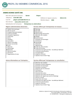 Arbres Bonne Santé enr. - Société internationale d`arboriculture
