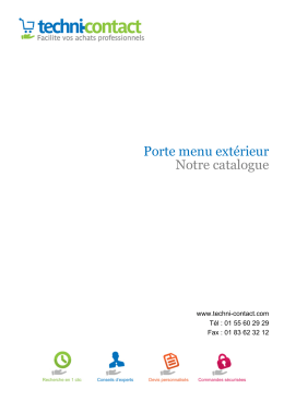 Porte menu ext&eacute;rieur Notre catalogue - Techni