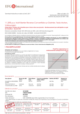 11.20% pa Multi Barrier Reverse Convertible sur Daimler