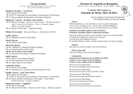 Feuille de Semaine - Paroisse Saint Augustin en Beaujolais
