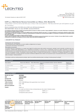 9.00% pa Multi Barrier Reverse Convertible sur Allianz