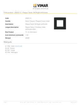 Vimar Product Sheet