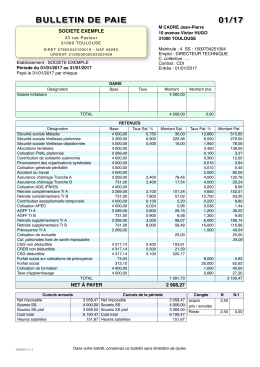 Bulletin de paie