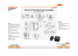 Verrou à fermeture par poussée