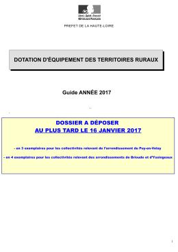 Dotation d`Equipement des Territoires Ruraux