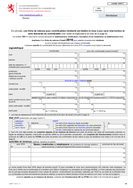 formulaire 164 R - Administration des contributions directes