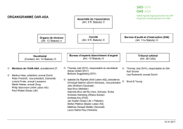 organigramme oar-asa - Die SRO-SVV