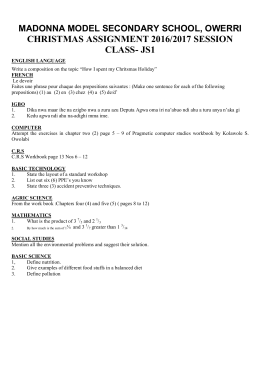 jss 1 assignment - mmssonline