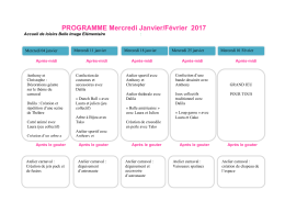 programme mercredi BIE Janvier fevrier