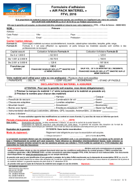 Demande de souscription 2016