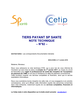 Note Technique n&deg;82