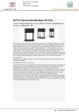 InVivo Invest investit dans 10-Vins