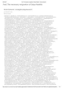 Fwd: The necessary resignation of Satya Nadella
