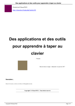 Des applications et des outils pour apprendre &agrave; taper