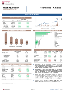 Flash Quotidien Recherche - Actions