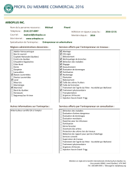 Arboplus inc. - Soci&eacute;t&eacute; internationale d`arboriculture Qu&eacute;bec inc.