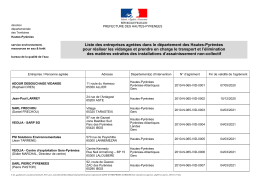 liste entreprises agreees dep65 et autres 201612 2