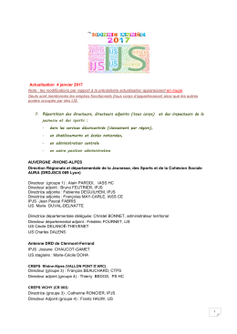 Annuaire 2016 SEJS - actualisation au 5