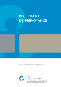 règlement de prévoyance