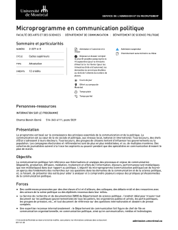 Microprogramme en communication politique