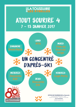 Programme de la semaine