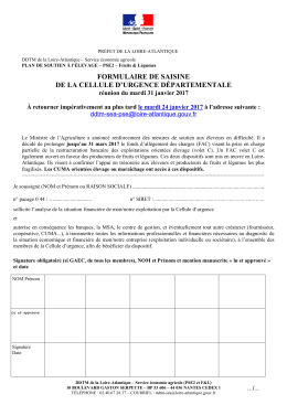 formulaire de saisine de la cellule d`urgence départementale