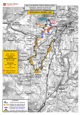 Rallye Monte Carlo d&eacute;viations Veynes-Gap