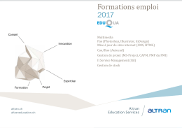 Nouvelle brochure des cours 2016