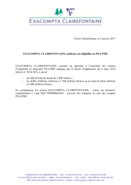 EXCL_confirmation_PEA_PME - Exacompta Clairefontaine