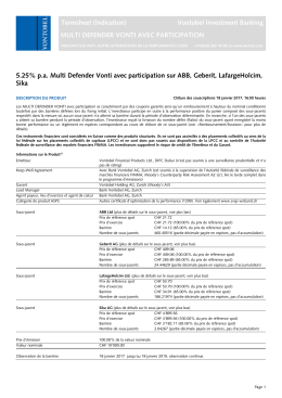 Termsheet (Indication) Vontobel Investment Banking