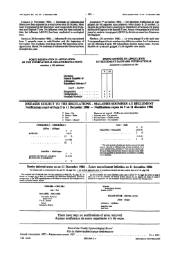 diseases subject to the regulations