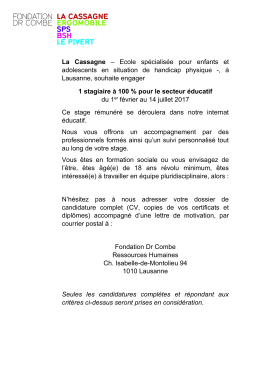 La Cassagne – Ecole spécialisée pour enfants et adolescents en