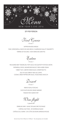 Special events - Voila Bistrot