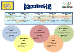 programme d`activit&eacute;s ALSH primaire hiver 6-8 ans