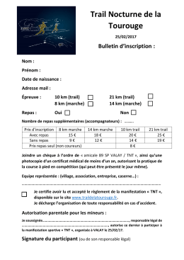 le bulletin d`inscription papier - Valay