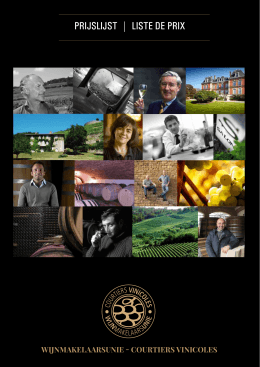 Prijslijst | liste de Prix - Wijnmakelaarsunie | Courtiers Vinicoles