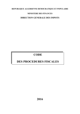 2016 code des procedures fiscales