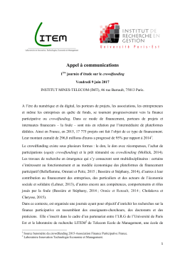 appel à com_journée de recherche_crowdfunding