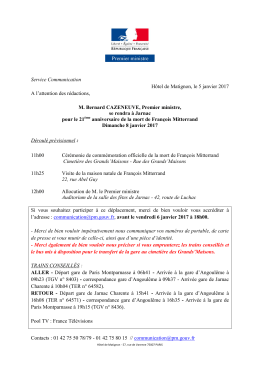 Service Communication Hôtel de Matignon, le 5
