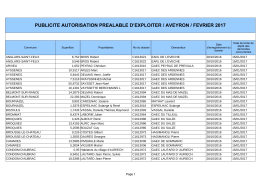 Autorisation d`exploiter - Aveyron