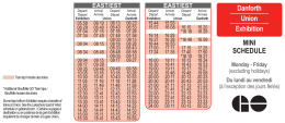 Danforth Union Exhibition MINI SCHEDULE