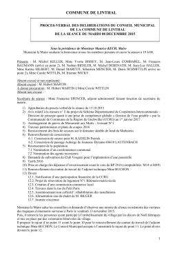 commune de linthal - Réseau des Communes