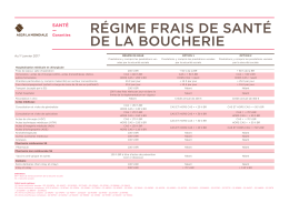 le tableau des garanties