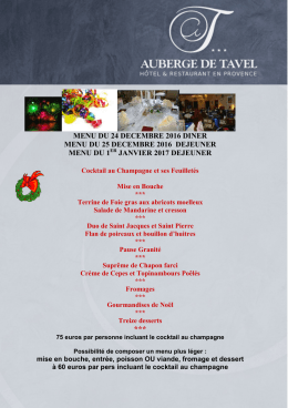 pdf menus REVEILLON et NOEL 2016 2017