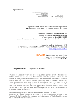 La galerienomade à Arles est heureuse de vous présenter « Petites