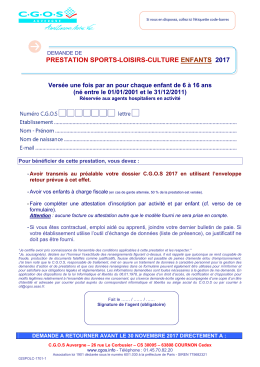Sport loisirs culture enfants